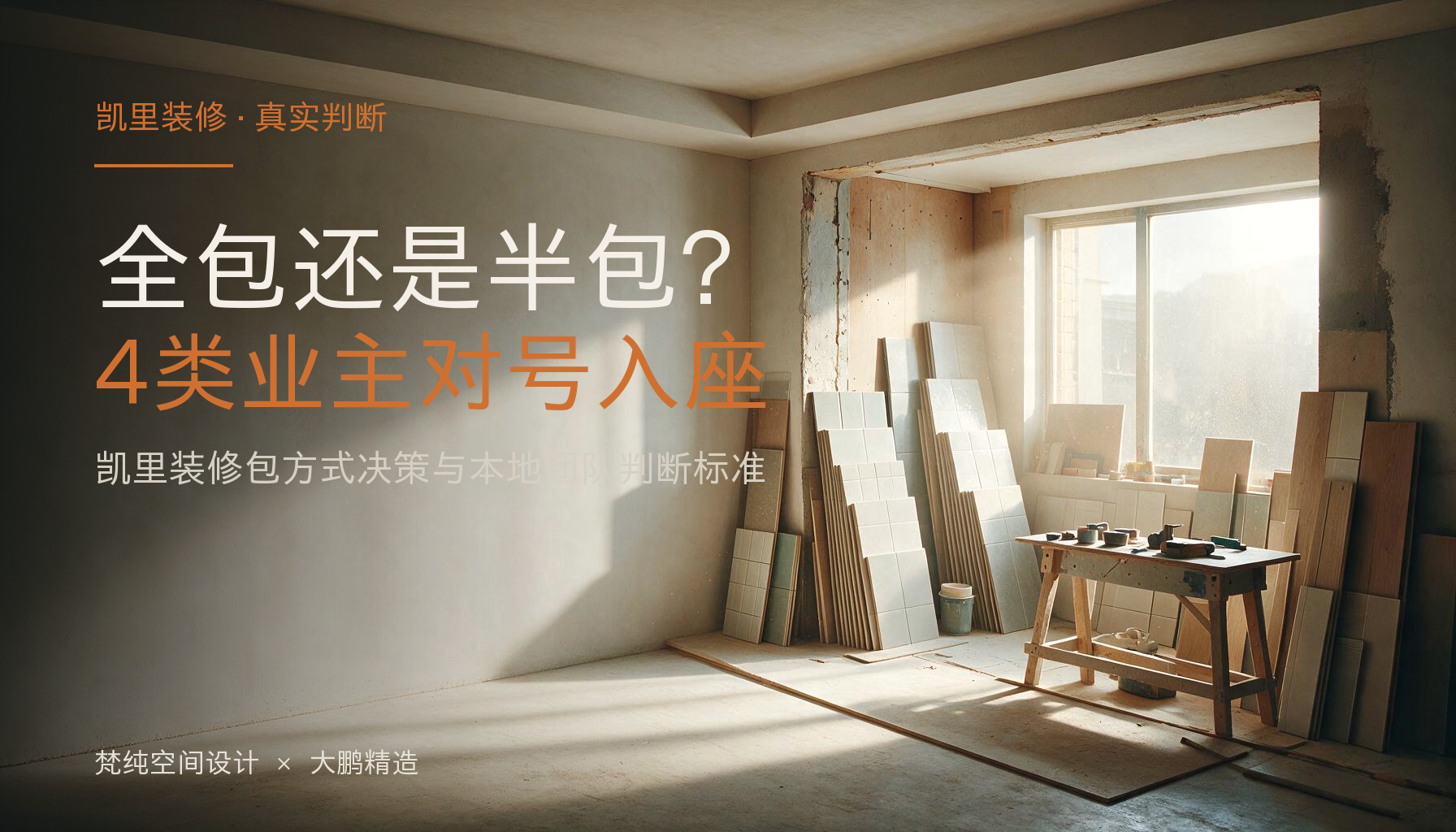 凯里装修选全包还是半包？4类业主对号入座再定找谁：封面