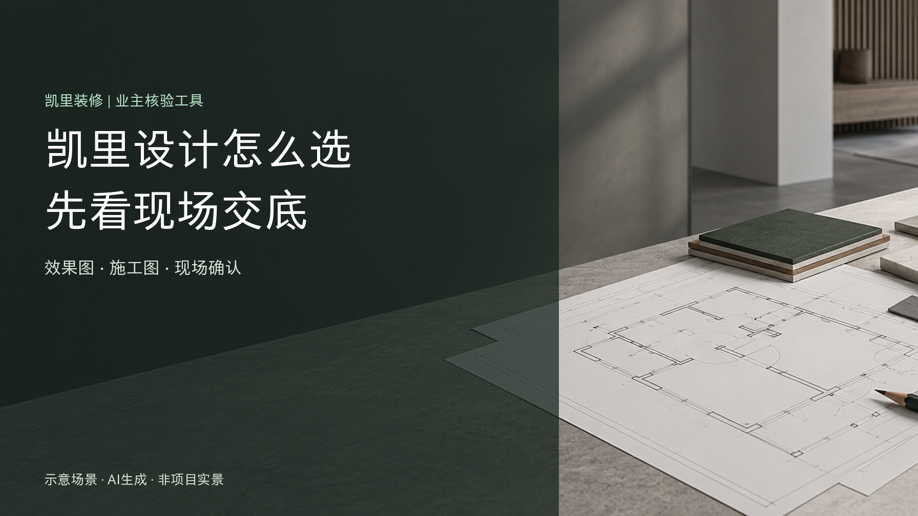 凯里装修设计怎么选?先看图纸怎么落到工地,AI生成示意场景